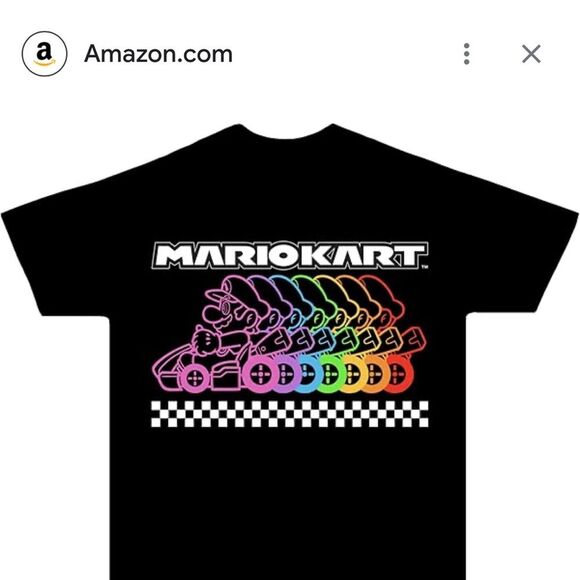 Mario Kart Men's Black Graphic Tee - Picture 4 of 4